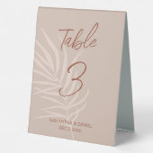 Plaque De Table Mariage minimaliste en terre cuite Boho (Verso)
