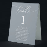 Plaque De Table Mariage minimaliste gris bleu foncé<br><div class="desc">Belle,  élégante,  moderne et minimaliste,  carte numéro de table. Entièrement personnalisable. **VEUILLEZ NOTER : Pour commander,  il vous suffit d'ajuster votre numéro de table et d'ajouter chaque numéro à votre panier séparément. Vérifiez ensuite une fois que vous avez terminé.</div>