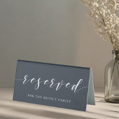 Plaque De Table Mariage moderne Dark Navy Réservé