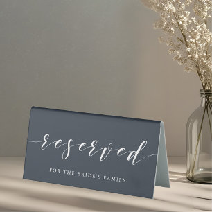 Plaque De Table Mariage moderne Dark Navy Réservé