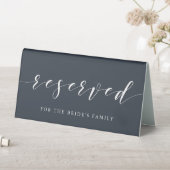 Plaque De Table Mariage moderne Dark Navy Réservé (En SItu (Tableau))