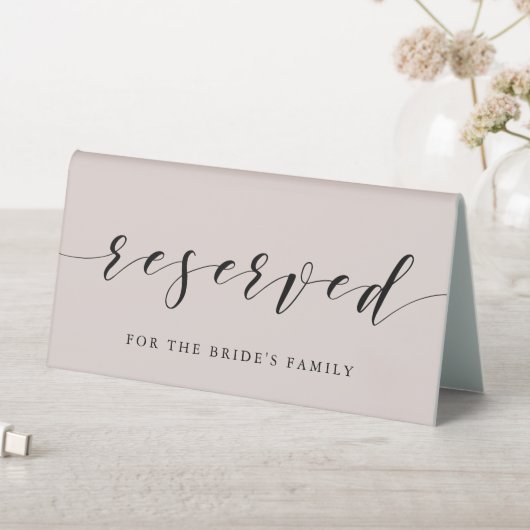 Plaque De Table Mariage moderne Dusty rose Réservé (En SItu (Tableau))