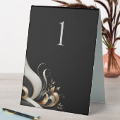 Plaque De Table Mariage moderne élégant noir et or (En SItu (Tableau))