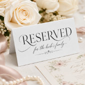 Plaque De Table Mariage Moderne Noir & Blanc Réservé