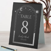 Plaque De Table Mariage mystique Black Silver Sun Moon Stars (En SItu (Tableau))