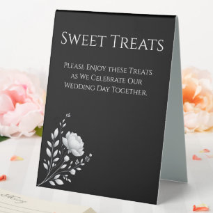 Plaque De Table Mariage noir et blanc moderne