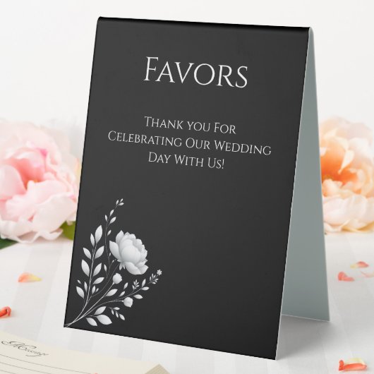 Plaque De Table Mariage noir et blanc moderne (In SItu (Mariage))