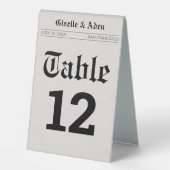 Plaque De Table Mariage nostalgique du journal Numéro de table Ten (Recto)