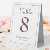 Plaque De Table Mariage Numéro de table Elégant Burgundy Classic T (In SItu (Mariage))