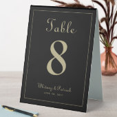 Plaque De Table Mariage Numéro de table Élégant dîner noir et or (En SItu (Tableau))