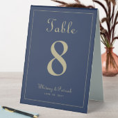Plaque De Table Mariage Numéro de table Elégant Marine Blue Gold D (En SItu (Tableau))