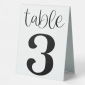 Plaque De Table Mariage Numéro de tableau 3 Tente de tableau (Verso)