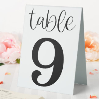 Plaque De Table Mariage Numéro de tableau 9 Tente de tableau