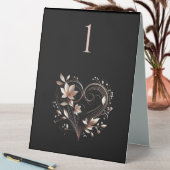 Plaque De Table Mariage Numéro de tableau - Moderne Rose Fleurs d' (En SItu (Tableau))