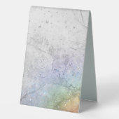 Plaque De Table Mariage Papillon Bleu Arc-en-Ciel Élégant Remercie (Verso)