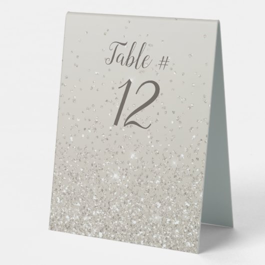 Plaque De Table Mariage Parties scintillant couleur sable Faux (Verso)