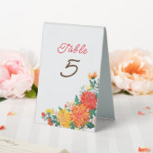 Plaque De Table Mariage Pastel Orange Yellow Spring Dahlia Fleurs (In SItu (Mariage))