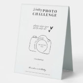 Plaque De Table Mariage Photo Challenge, I Spy Mariage Jeu (Recto)