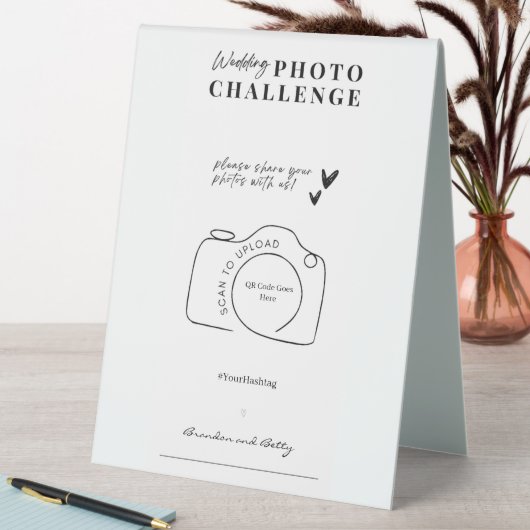 Plaque De Table Mariage Photo Challenge, I Spy Mariage Jeu (En SItu (Tableau))