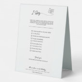 Plaque De Table Mariage Photo Challenge, I Spy Mariage Jeu (Verso)