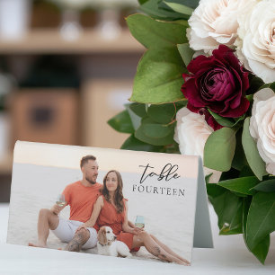 Plaque De Table Mariage photo Chic Couple Numéro de table Carte