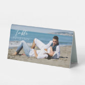 Plaque De Table Mariage photo couple moderne Numéro de table (Recto)