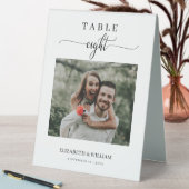 Plaque De Table Mariage photo Elegance Script Numéro de table Huit (En SItu (Tableau))