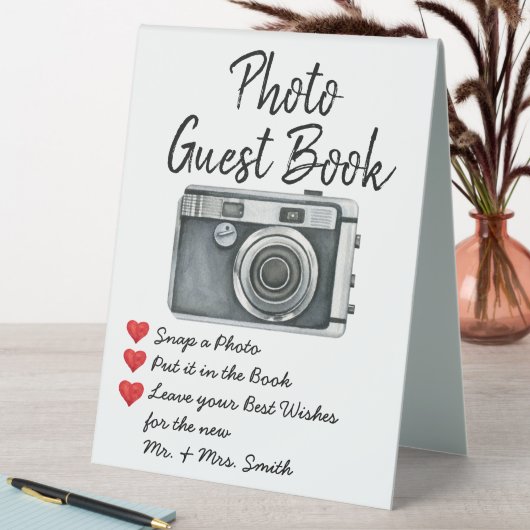 Plaque De Table Mariage Photo Livre d'or Signal pour table d'accue (En SItu (Tableau))