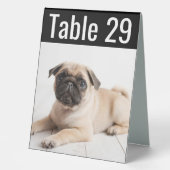 Plaque De Table Mariage photo pour animaux de compagnie moderne Nu (Recto)