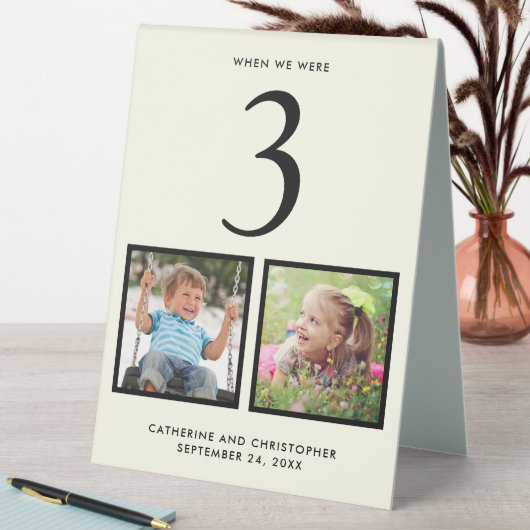 Plaque De Table Mariage Photos Crème Numéro de table (En SItu (Tableau))