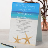 Plaque De Table Mariage plage 2 Starfish dans le sable Mariage ven (En SItu (Tableau))
