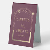 Plaque De Table Mariage Plum Gold Celestial Sweets & Treats (Verso)