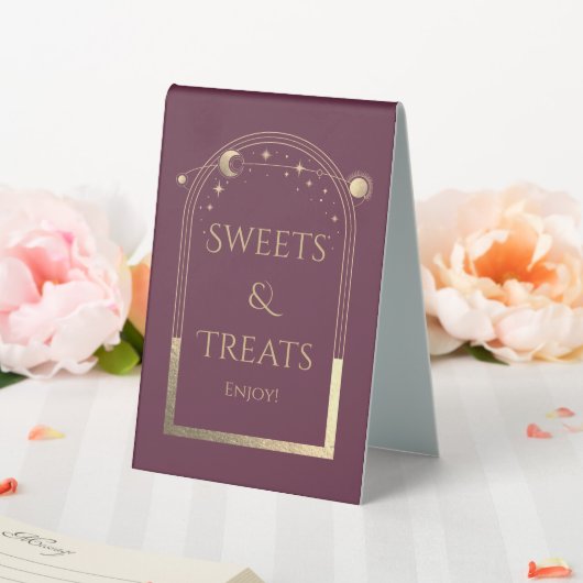 Plaque De Table Mariage Plum Gold Celestial Sweets & Treats (In SItu (Mariage))