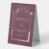 Plaque De Table Mariage Plum Gold Celestial Sweets & Treats (Recto)