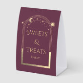 Plaque De Table Mariage Plum Gold Celestial Sweets & Treats (Recto)