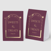 Plaque De Table Mariage Plum Gold Celestial Sweets & Treats (Recto/verso)