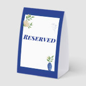 Plaque De Table Mariage Réservé Fleur de Citron Bleu Enchanté (Verso)