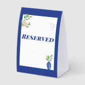 Plaque De Table Mariage Réservé Fleur de Citron Bleu Enchanté (Recto)