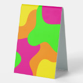Plaque De Table Mariage rétro funky (Verso)