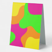 Plaque De Table Mariage rétro funky (Verso)