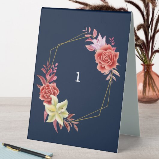 Plaque De Table Mariage rose (En SItu (Tableau))