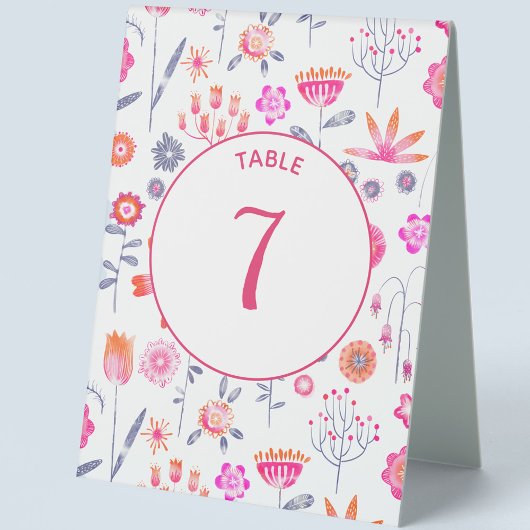 Plaque De Table Mariage rose