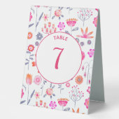 Plaque De Table Mariage rose (Recto)