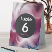 Plaque De Table Mariage rose aquarelle vif (En SItu (Tableau))