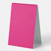 Plaque De Table Mariage Rose Chaud | Invitation de Couleur Uni Aud (Recto)