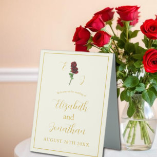 Plaque De Table Mariage Rose d'or ivoire