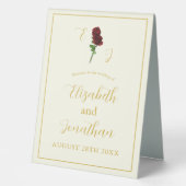 Plaque De Table Mariage Rose d'or ivoire (Recto)