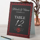 Plaque De Table Mariage Rose gothique foncé (En SItu (Tableau))