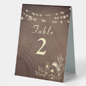 Plaque De Table Mariage rustique en bois (Recto)