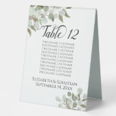Plaque De Table Mariage Rustique Eucalyptus Tableau et numéro (Recto)